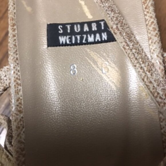 Vintage Stuart Weitzman Gold strap sandals  Size 8 B - Picture 3 of 9